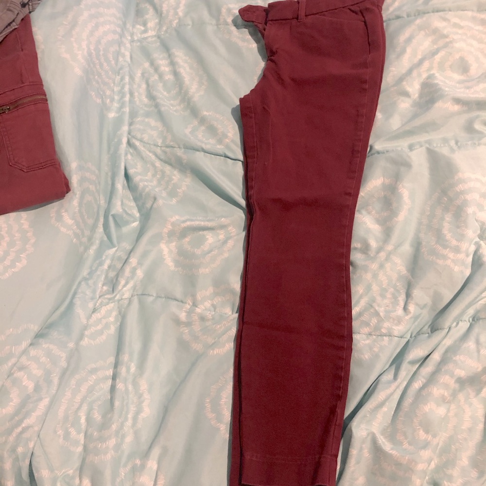 Burgundy trouser style skinny